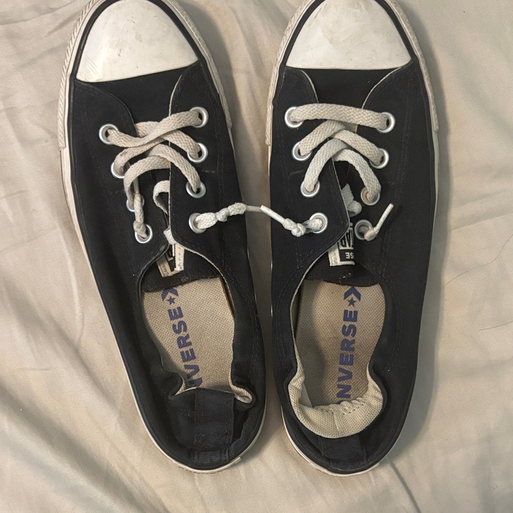 Converse Slouch backs - Black and White Canvas Shoes